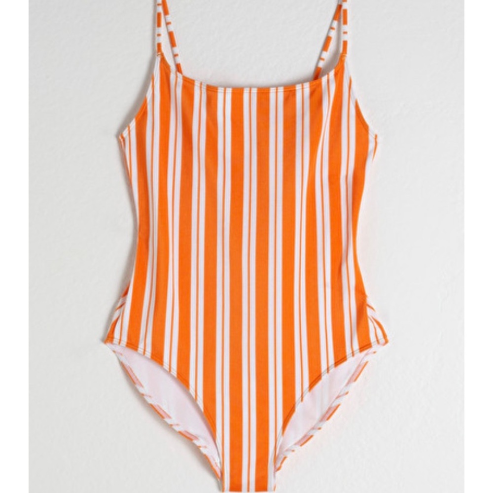 & other stories stripe low back swimsuit